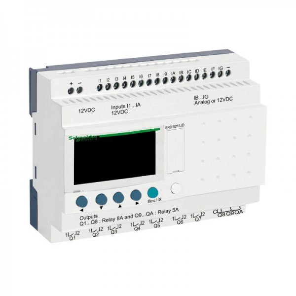 Реле модульное интелект. Zelio Logic 16вх/10вых питание 12В SchE SR3B261JD 