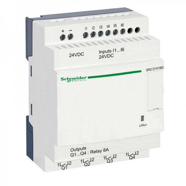  Реле компакт. интелект. Zelio Logic без диспл. только ladder 6вх/4вых 24В SchE SR2D101BD 