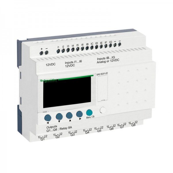  Реле компакт. интелект. Zelio Logic 12вх/8вых 12В SchE SR2B201JD 