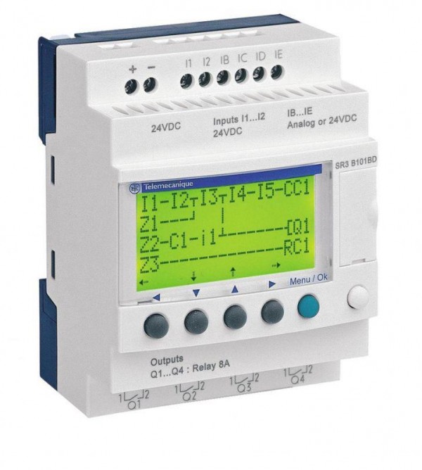 Реле ZELIO LOGIC 6ВХ/4ВЫХ 24В SchE SR3B101BD 