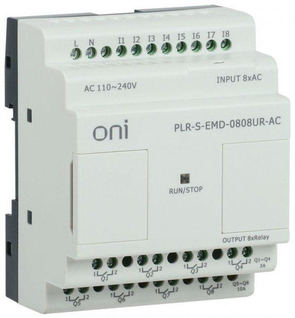  Реле логическое PLR-S. Расширение 8DI/8DO (R) 220В AC ONI PLR-S-EMD-0808UR-AC 