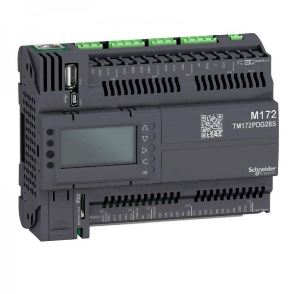  Контроллер логический програм. М172 дисплей 28I/O Eth 2MB 2 SSR SchE TM172PDG28S 