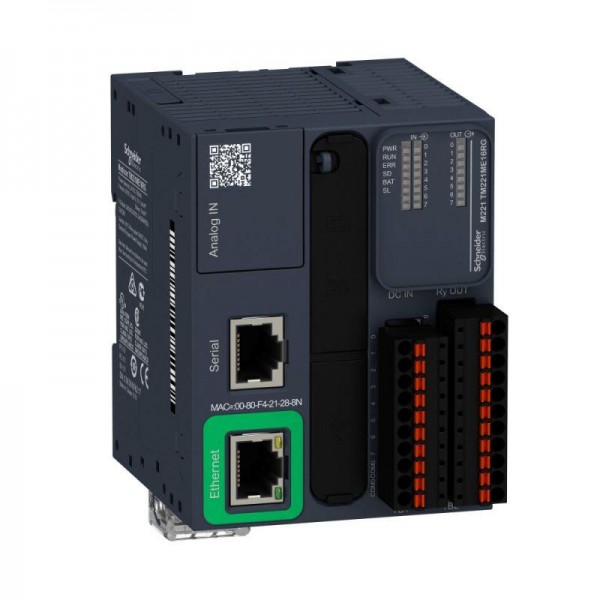  Блок базовый модульный М221-16IO реле ETHERNET пруж. разъемы Advantys OTB SchE TM221ME16RG 