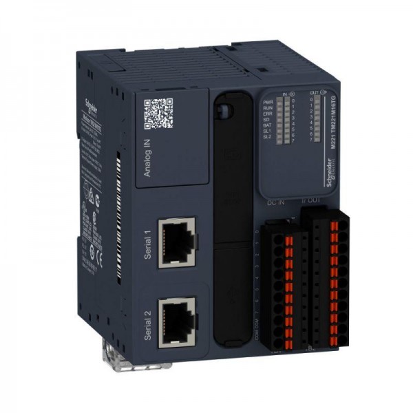 Блок базовый модульный М221-24IO транзист. источник пруж. разъемы Advantys OTB SchE TM221M16TG 