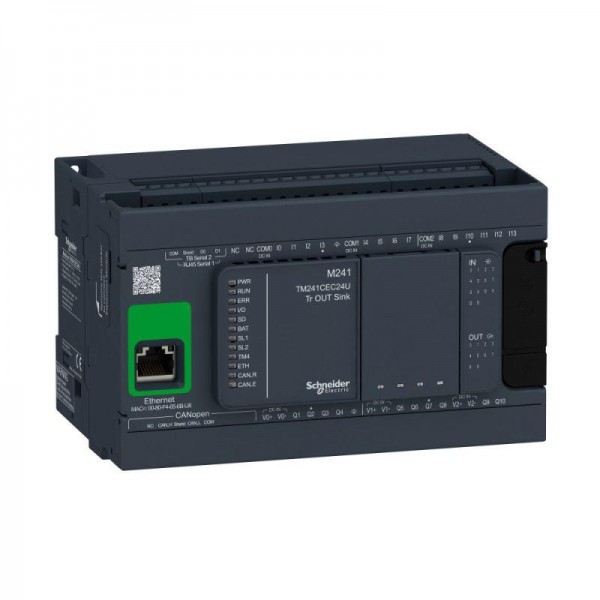  Блок базовый M241-24IO транзист. приемник ETHERNET CAN MASTER Advantys OTB SchE TM241CEC24U 