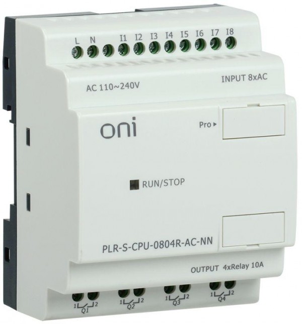  Реле логическое PLR-S. CPU0804(R) 220В AC без экрана ONI PLR-S-CPU-0804R-AC-NN 