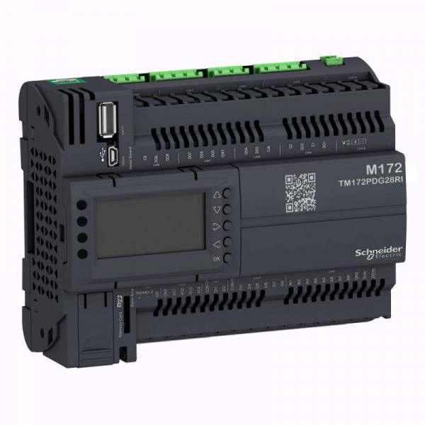  Контроллер M172 производит. дисплей 28 I/O Eth 2RS485 изол. SchE TM172PDG28RI 
