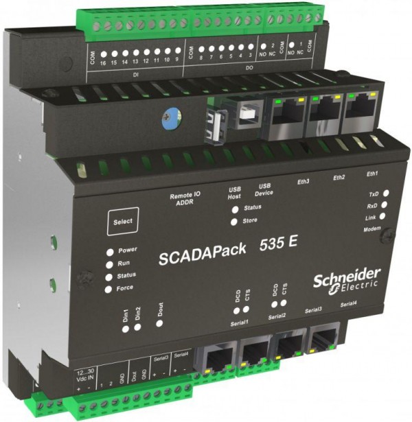  Реле SCADAPack 535E RTU Logic 1-5В 24В 2 A/O SchE TBUP535-EA56-BB10S 