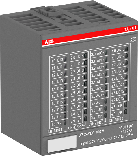  Модуль В/В 16DI/4AI/2AO/8DC DA501-XC ABB 1SAP450700R0001 