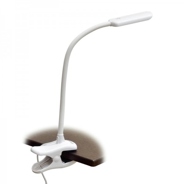  Светильник настольный TLD-554 White/LED/400Lm/5500K/Dimmer 4Вт «прищепка» сенсор. выкл. Uniel UL-00003645 