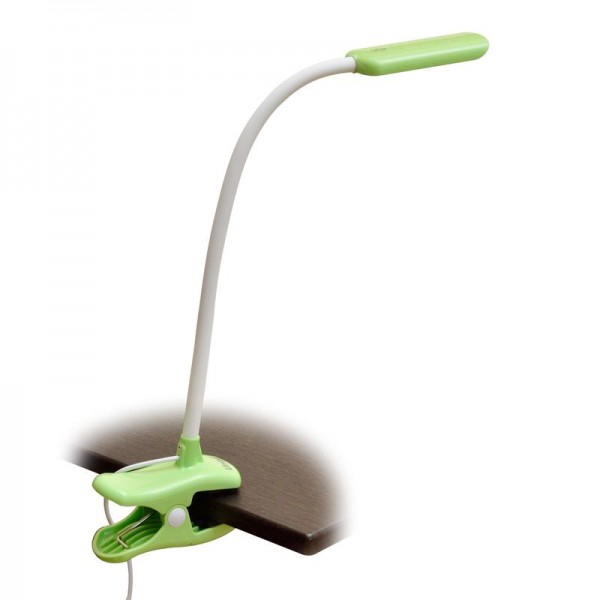  Светильник настольный TLD-554 Green/LED/400Lm/5500K/Dimmer 4Вт «прищепка» сенсор. выкл. Uniel UL-00003647 