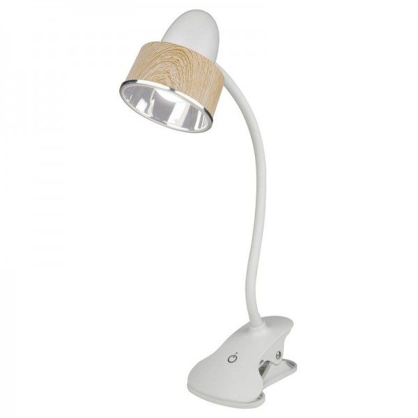  Светильник настольный TLD-557 Brown/LED/350Lm/5500K/Dimmer 5Вт «прищепка» сенсор. выкл. Uniel UL-00004138 