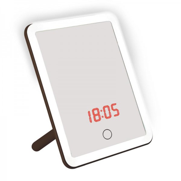  Светильник настольный TLD-591 Brown/LED/80Lm/6000K/Dimmer/T+M зеркало 4Вт встроен. аккум. сенсор диммер часы термометр Uniel UL-00004160 