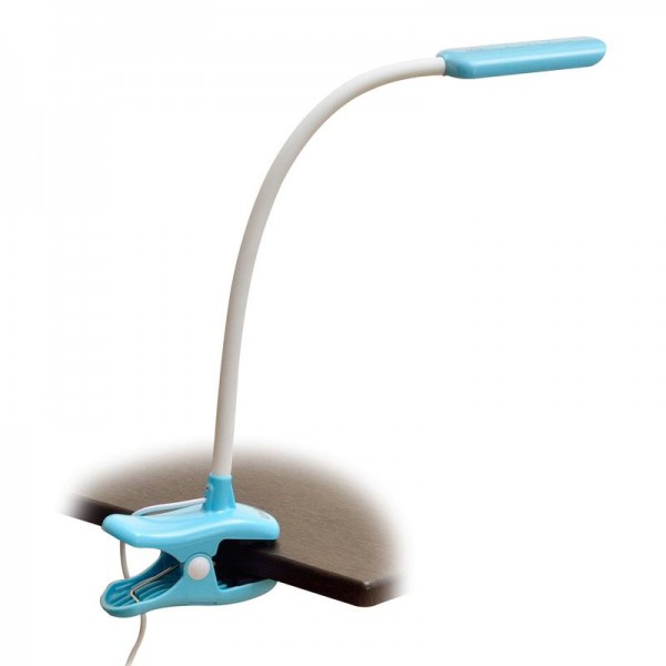  Светильник настольный TLD-554 Blue/LED/400Lm/5500K/Dimmer 4Вт «прищепка» сенсор. выкл. Uniel UL-00003646 