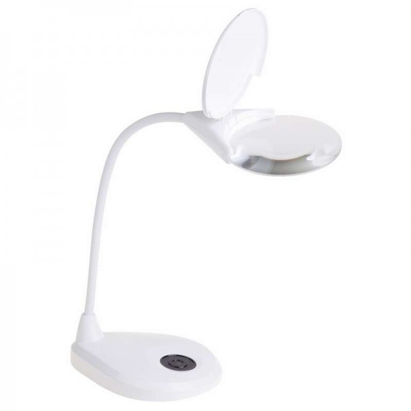  Лупа настольная 3D+12D с подсветкой LED регулировка яркости EXPERT бел. Rexant 31-0560 