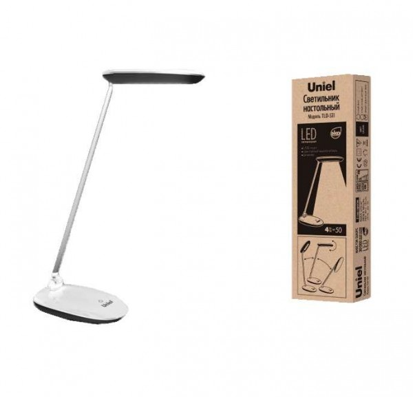  Светильник светодиодный TLD-531 Black-White/400лм/4500К/Dimmer черн./бел. Uniel UL-00000806 