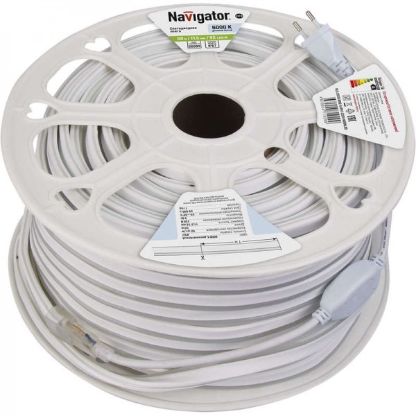  Лента светодиодная 71 929 NLS-2835СW92-9-IP67-220V-NEONLED R20 (уп.20м) Navigator 71929 