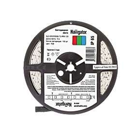  Лента светодиодная 71 428 NLS-5050RGB30-7.2 IP65 12B R5 7.2Вт/м (уп.5м) Navigator 71428 
