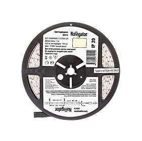  Лента светодиодная 71 414 NLS-5050WW30-7.2 IP20 12B R5 7.2Вт/м (уп.5м) Navigator 71414 