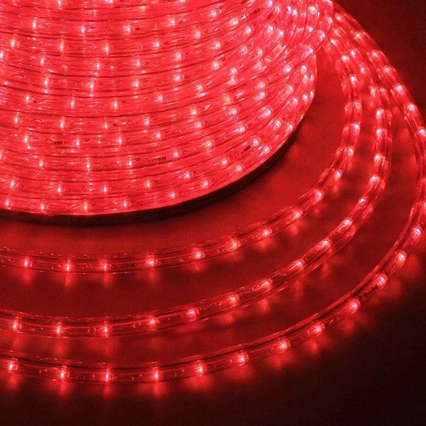  Шнур светодиодный Дюралайт фиксинг круглый 24LED/м красн. (уп.100м) Neon-Night 121-322-4 