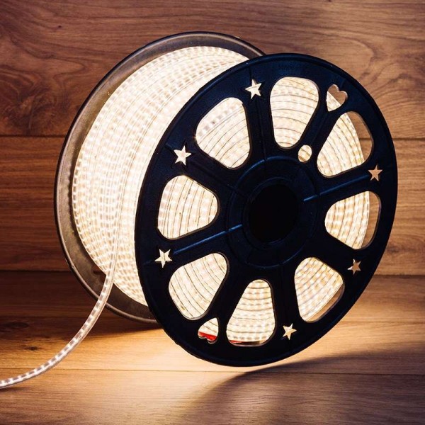  Лента светодиодная SMD3014 6x10.6мм 120LED/м 220В IP67 тепл. бел. (уп.100м) Neon-Night 142-802 