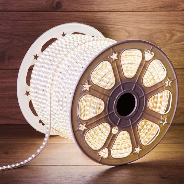  Лента светодиодная SMD2835 6.5x17мм 180LED/м 220В IP67 бел. (уп.100м) Neon-Night 142-201 