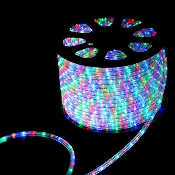  Шнур светодиодный Дюралайт чейзинг круглый 24LED/м мультиколор RYGB (уп.100м) Neon-Night 121-329-4 