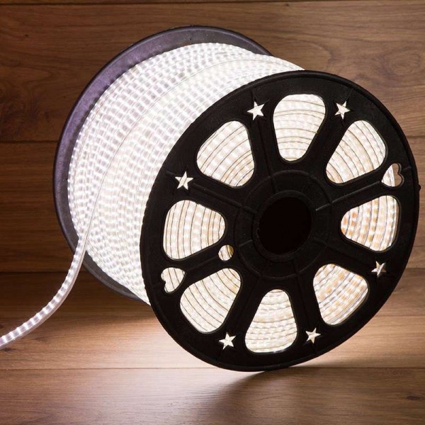  Лента светодиодная SMD3014 6.5x15мм 240LED/м 220В IP67 бел. (уп.100м) Neon-Night 142-803 