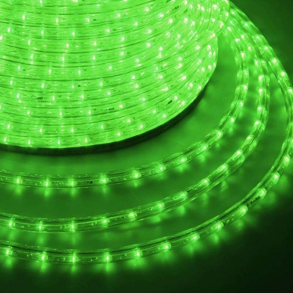  Шнур светодиодный Дюралайт чейзинг круглый 24LED/м зел. (уп.100м) Neon-Night 121-324-4 