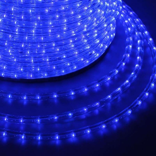  Шнур светодиодный Дюралайт фиксинг круглый 10мм 24LED/м син. (уп.100м) Neon-Night 121-123-3 