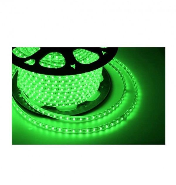  Лента светодиодная SMD3528 10х7мм 60LED/м 4.8Вт/м 220В IP67 зел. (уп.100м) NEON-NIGHT 142-604 