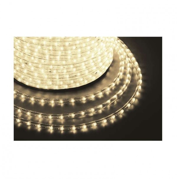  Шнур светодиодный Дюралайт фиксинг круглый 13мм 24LED/м 2.4Вт/метр 220В IP54 тепл. бел. Эконом (уп.100м) NEON-NIGHT 121-126-4 