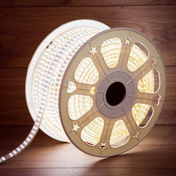  Лента светодиодная SMD2835 7.5x20мм 276LED/м 220В IP67 бел. (уп.50м) Neon-Night 142-203 