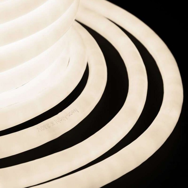  Шнур светодиодный гибкий неон LED NEON FLEX 19мм 96LED/м 3.6Вт/м 220В IP54 тепл. бел. (уп.50м) NEON-NIGHT 131-036 