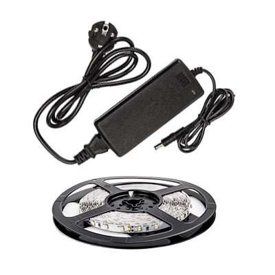  Набор светодиодная лента LS 35CW-60/33-5-AP 60LED 24Вт IP33 6000К холодный бел. 5м адаптер IN HOME 4690612023069 