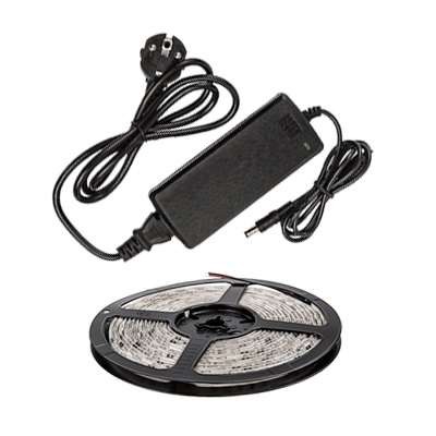  Набор светодиодная лента LS 50СW-60/33-5-AP 60LED 72Вт IP33 6000К холодный бел. 5м адаптер IN HOME 4690612023076 