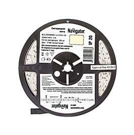  Лента светодиодная 71 426 NLS-5050WW60-14.4 IP20 12B R5 14.4Вт/м (уп.5м) Navigator 71426 