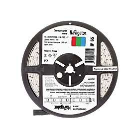  Лента светодиодная 71 429 NLS-5050RGB60-14.4 IP65 12B R5 14.4Вт/м (уп.5м) Navigator 71429 
