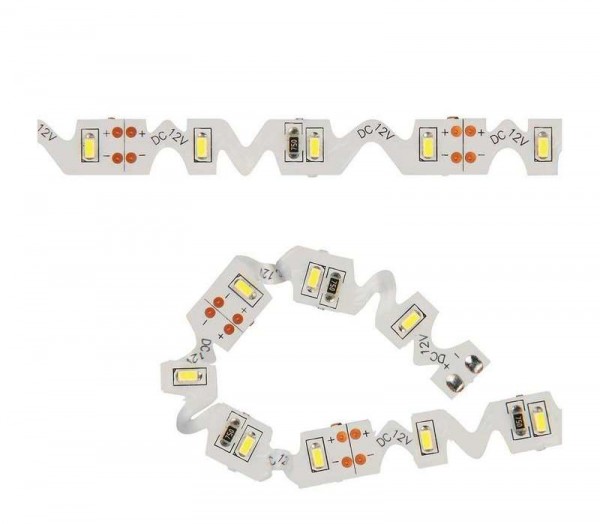  Лента светодиодная зиг-заг ULS-Z01 2835-60LED/м-8мм-IP20-DC12V-9.6Вт/м-3м-DW Uniel 10777 