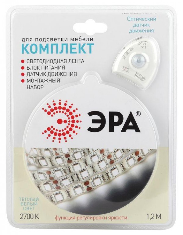  Лента светодиодная 2835move-4.8-30-12-2700 (уп.1.2м) ЭРА Б0043072 