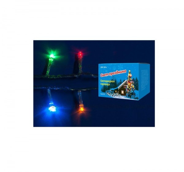  Гирлянда LED с контроллером ULD-S0280-020/DTA MULTI IP20 20 диодов 2.8 м разноцвет. провод прозр Uniel 07916 