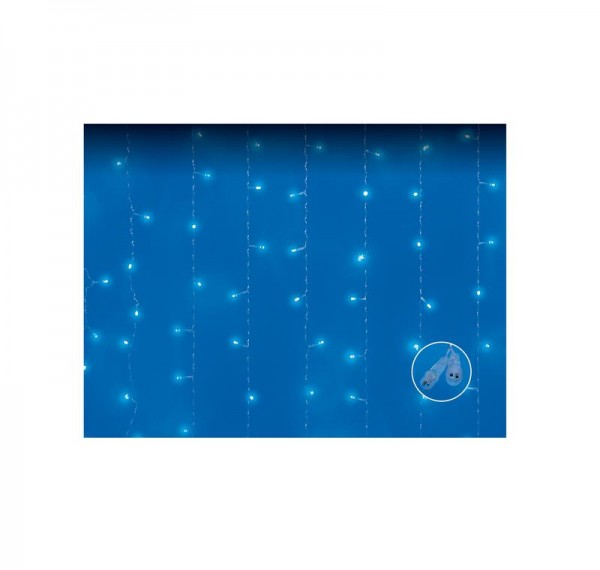  Занавес LED с эффектом мерцания ULD-C3020-240/TTK BLUE IP44 3х2м соед. 240 диодов син. свет провод прозр. Uniel UL-00007215 