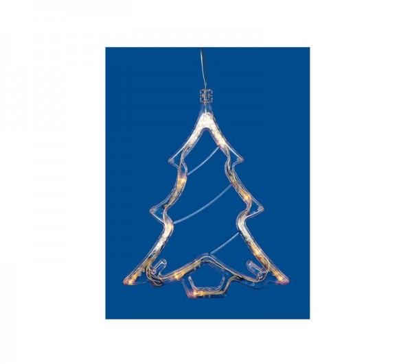 Фигура ULD-H1620-010/STA/3AAA WARM WHITE IP20 XMAS TREE Елочк 3AAA (не в/к) 18х19см подвес 10 LED провод прозр. Uniel UL-00007254 