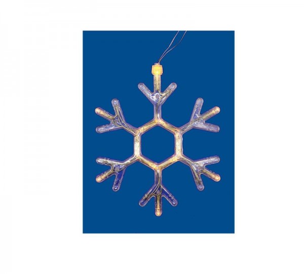 Фигура ULD-H1819-012/STA/3AAA WARM WHITE IP20 SNOWFLAKE Снежинка 3AAA (не в/к) 18х19см подвес 12 LED провод прозр. Uniel UL-00007251 