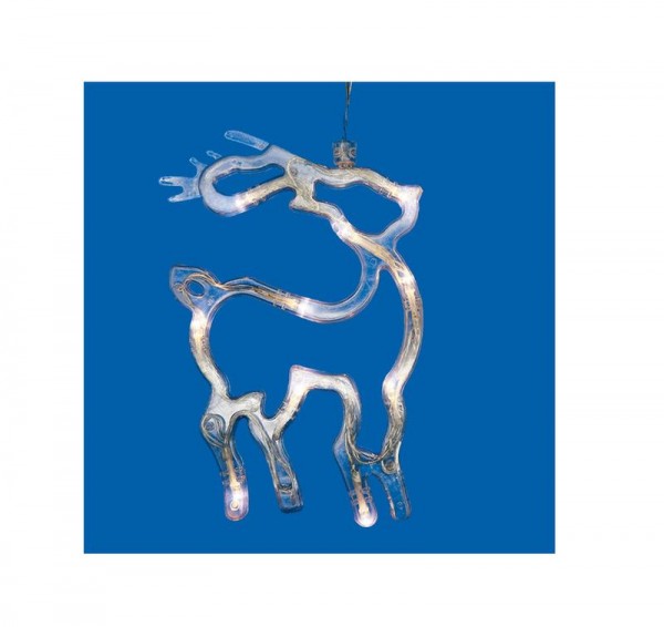  Фигура ULD-H1419-010/STA/3AAA WARM WHITE IP20 DEER Олень 3AAA (не в/к) 14х19см подвес 10 LED провод прозр. Uniel UL-00007252 