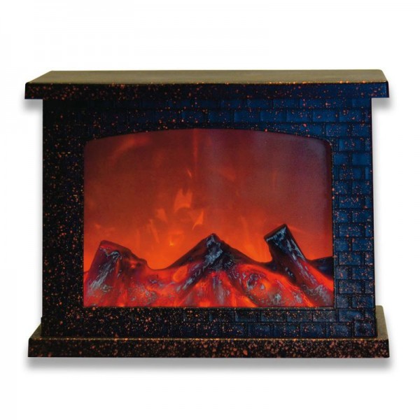  Фонарь LED "Камин" ULD-L2821-005/DNB/RED BROWN FIREPLACE 3АА (не в/к) 28х21см 5 диодов эффект пламени корпус корич. Uniel UL-00007291 