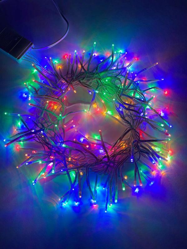  Гирлянда светодиодная "Мишура" 3м 200LED 220В IP20 прозр. провод мультиколор ЭРА Б0047972 