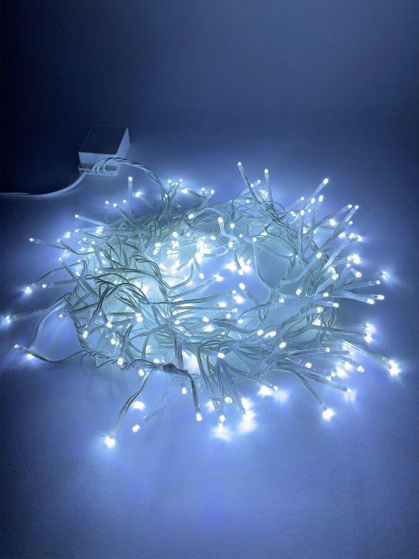  Гирлянда светодиодная "Мишура 3м 200LED 220В IP20 бел. провод хол. свет ЭРА Б0047971 