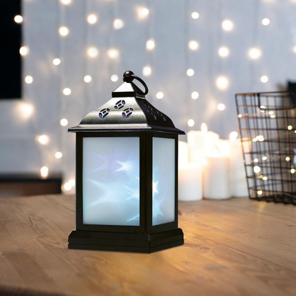  Фонарь декоративный 11х11х22.5см RGB эффект мерцания корпус черн. Neon-Night 513-064 