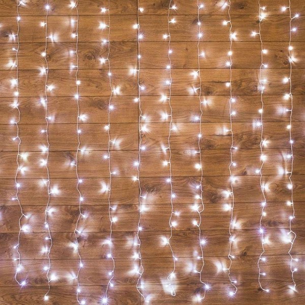  Гирлянда "Светодиодный Дождь" 2.5x2м свечение с динамикой 300LED бел. 230В провод прозр. Neon-Night 235-055 